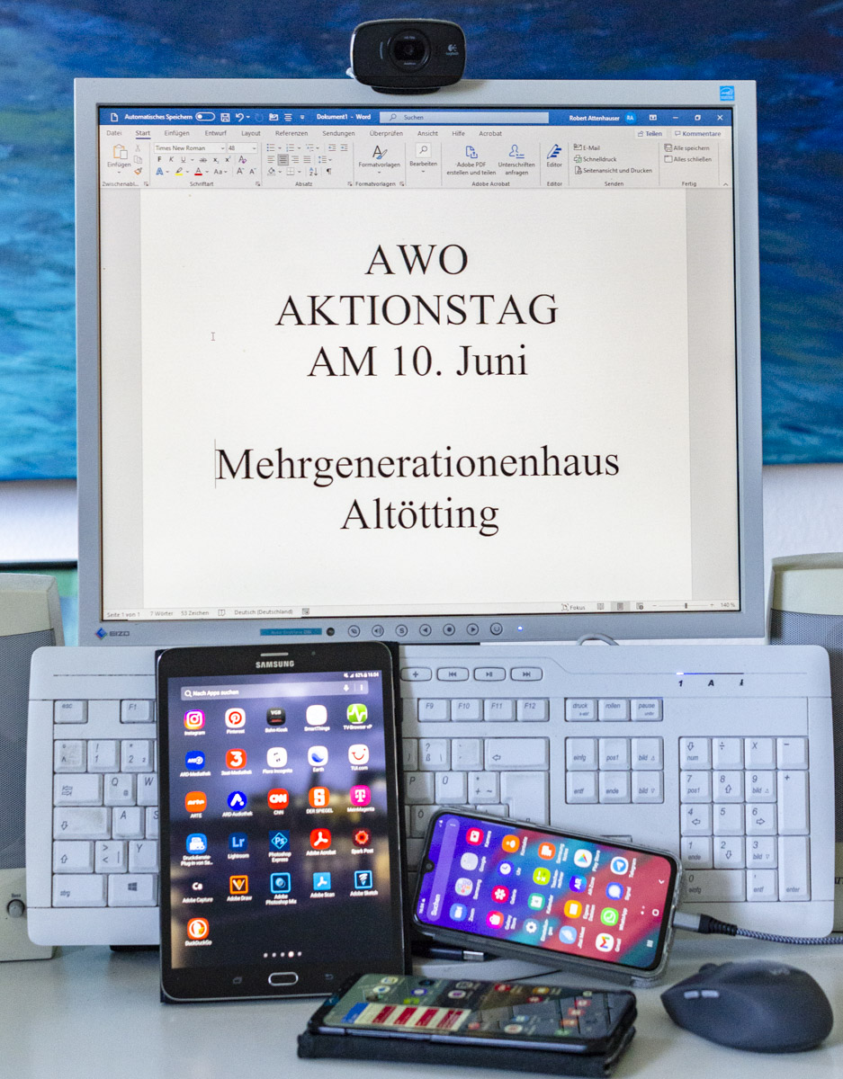 Smartphone, Tablet PC - Aktionstag für Einsteiger im AWO Mehrgenerationenhaus Altöttiing.